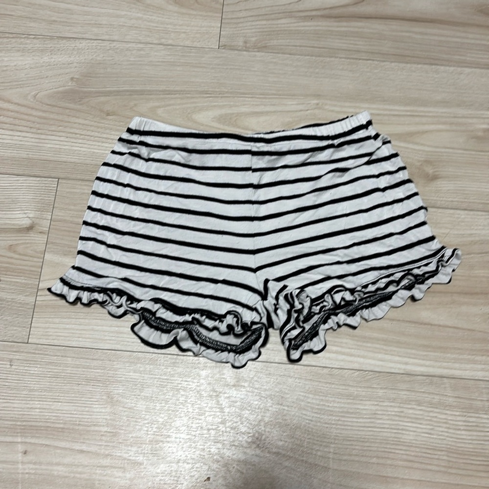 Girls Gianni Bini Striped Ruffled Shorts Size M